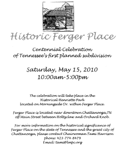 Ferger Place 100th Anniversary Celebration invitation